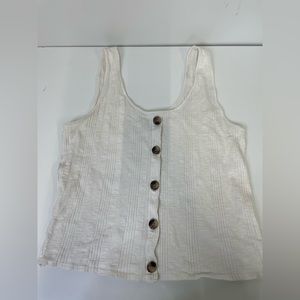 American Eagle White Tank Top Size XL
